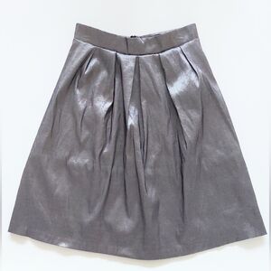 Chetta B A Line Skirt Gray Silver Blush Shimmer Size 10